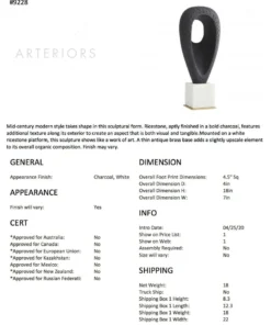 Arteriors Home Dayton Sculpture New Arrivals