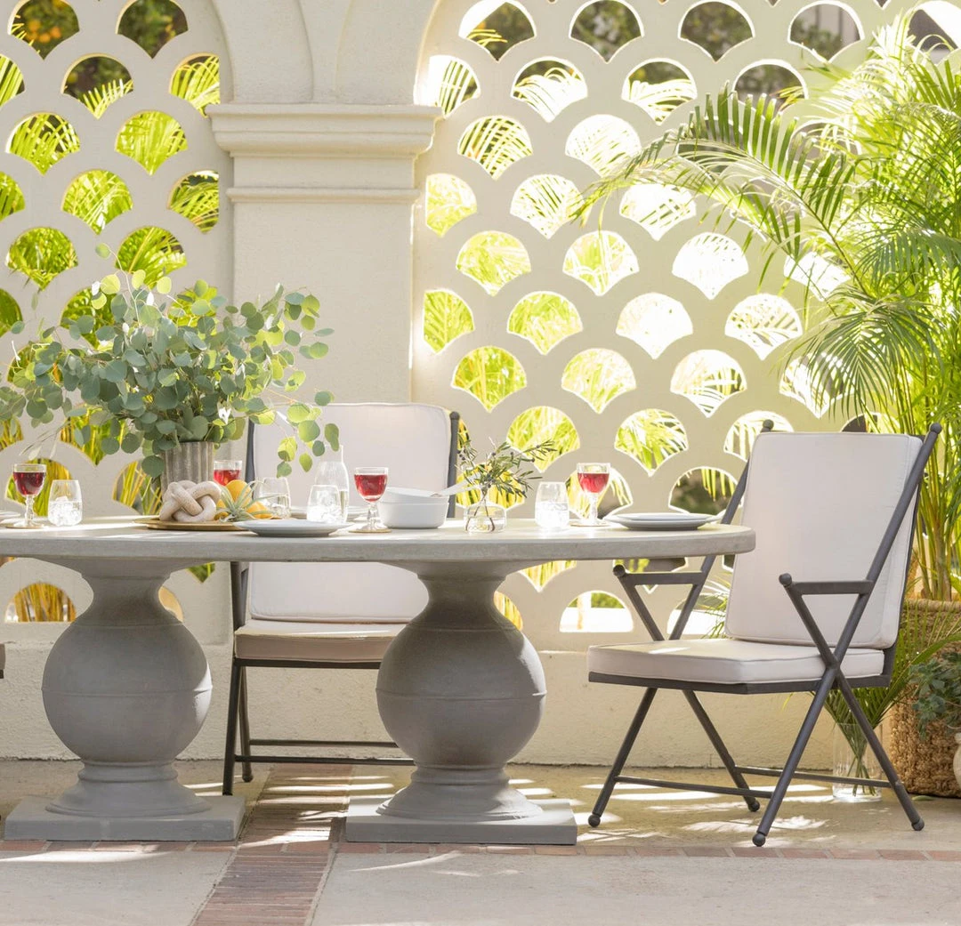 Made Goods Cyril Oval Dining Table Light Gray Concrete 2 Made Goods Cyril Oval Dining Table Light Gray Concrete