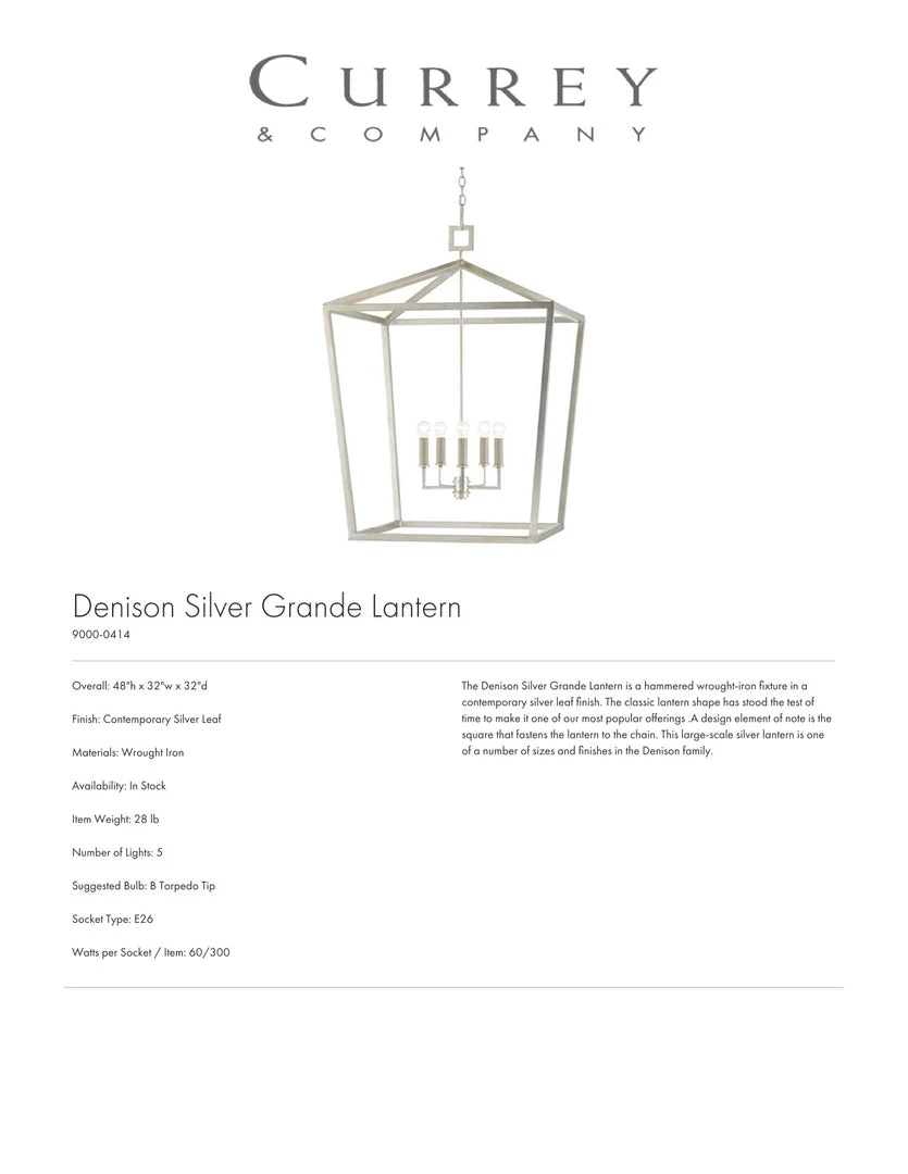 Currey And Company Denison Lantern Silver - 4 Sizes New Arrivals 4 Currey And Company Denison Lantern Silver - 4 Sizes New Arrivals