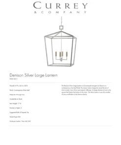 Currey And Company Denison Lantern Silver - 4 Sizes New Arrivals 13 Currey And Company Denison Lantern Silver - 4 Sizes New Arrivals