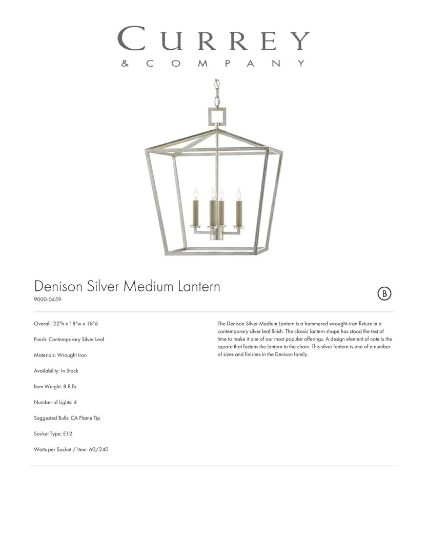 Currey And Company Denison Lantern Silver - 4 Sizes New Arrivals 6 Currey And Company Denison Lantern Silver - 4 Sizes New Arrivals