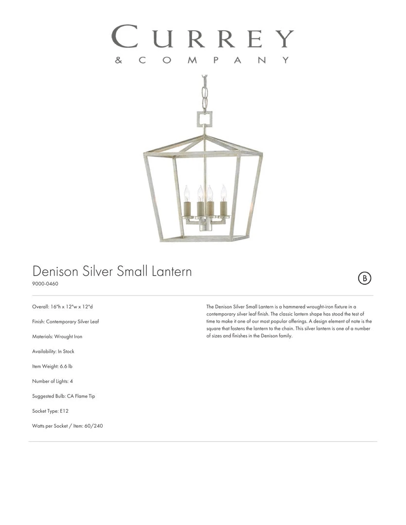 Currey And Company Denison Lantern Silver - 4 Sizes New Arrivals 5 Currey And Company Denison Lantern Silver - 4 Sizes New Arrivals