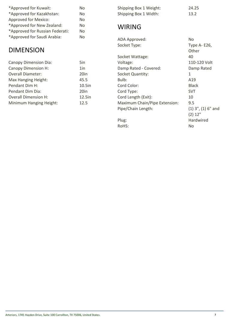 Arteriors Home New Arrivals Desmond Small Pendant 6 Arteriors Home New Arrivals Desmond Small Pendant