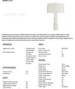 Arteriors Home New Arrivals Dosman Lamp