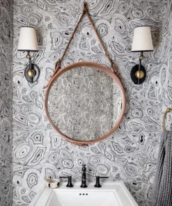 Jamie Young Large Round Mirror Brass New Arrivals