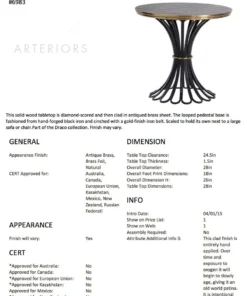 Arteriors Home Draco End Table 13 Arteriors Home Draco End Table