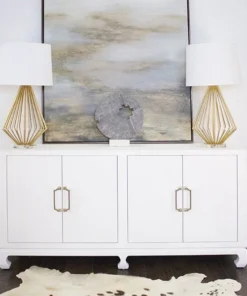 Worlds Away Drayton Four Door Buffet White