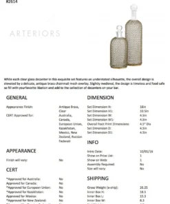 Arteriors Home Drexel Decanters Set Of 2 11 Arteriors Home Drexel Decanters Set Of 2