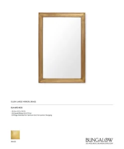 Bungalow 5 New Arrivals Ellen Mirror Brass Large 14 Bungalow 5 New Arrivals Ellen Mirror Brass Large