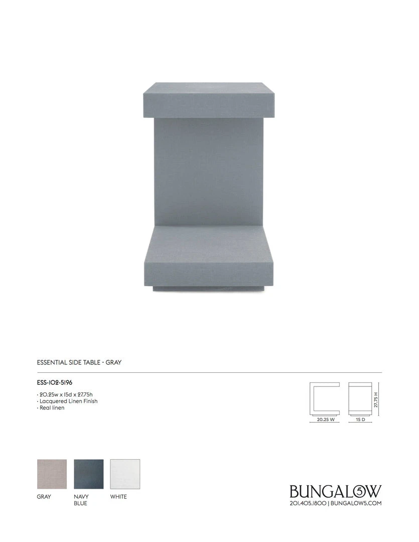 Bungalow 5 Essential Side Table Gray 4 Bungalow 5 Essential Side Table Gray