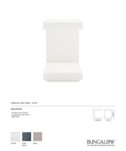 Bungalow 5 Essential Side Table White 12 Bungalow 5 Essential Side Table White