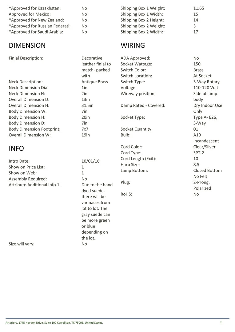 Arteriors Home Elis Table Lamp Moss Gray 7 Arteriors Home Elis Table Lamp Moss Gray