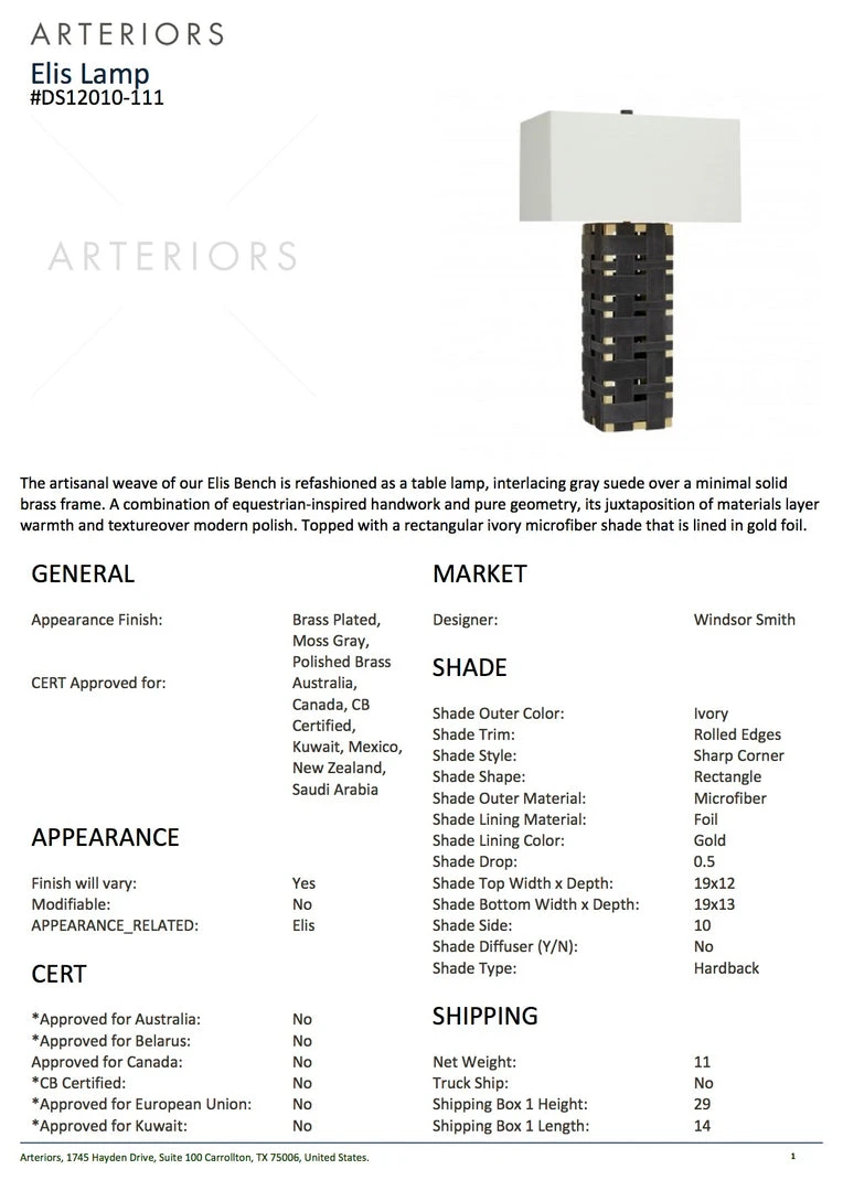 Arteriors Home Elis Table Lamp Moss Gray 6 Arteriors Home Elis Table Lamp Moss Gray