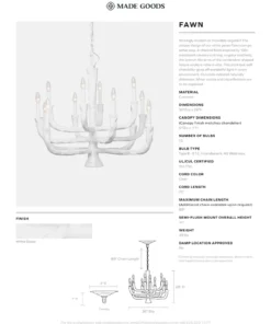 Made Goods New Arrivals Fawn Chandelier