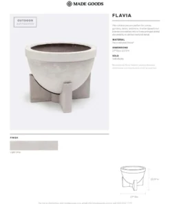 Made Goods Flavia Concrete Planter