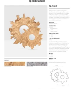 Made Goods Floris Wall Mirror Whitewashed New Arrivals 13 Made Goods Floris Wall Mirror Whitewashed New Arrivals