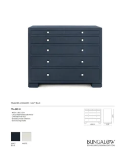 Bungalow 5 New Arrivals Frances 6 Drawer Navy Blue 13 Bungalow 5 New Arrivals Frances 6 Drawer Navy Blue