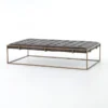 Four Hands New Arrivals Oxford Coffee Table Rialto Ebony Leather