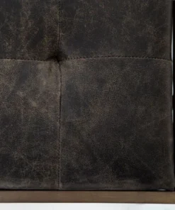 Four Hands New Arrivals Oxford End Table Ebony Leather