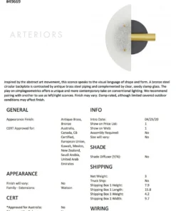 Arteriors Home Fremont Sconce New Arrivals