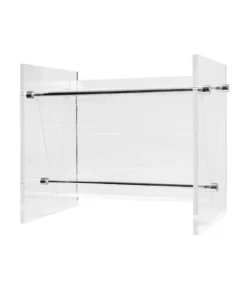Worlds Away Gaines Nickel And Lucite Magazine Rack