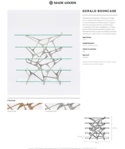 Made Goods Gerald Bookcase Aged Brass