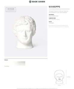 Made Goods New Arrivals Giuseppe Bust 12 Made Goods New Arrivals Giuseppe Bust