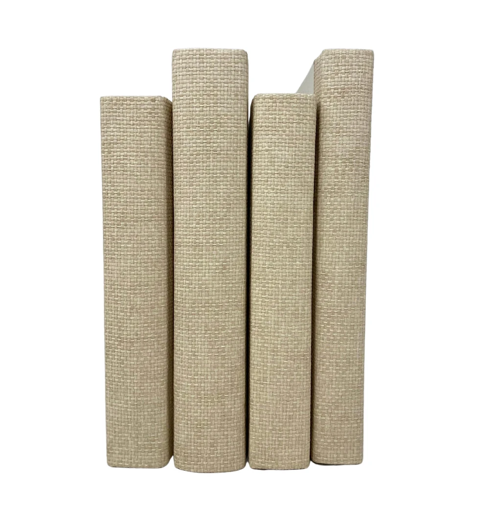 E Lawrence Grasscloth Off White Book Set Of 4 New Arrivals 1 E Lawrence Grasscloth Off White Book Set Of 4 New Arrivals