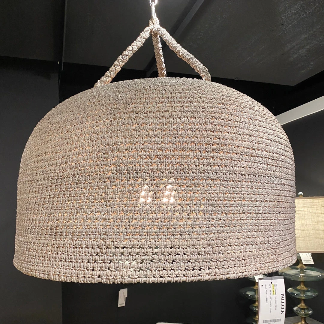 Palecek Green Oaks Pendant White Sand Oversized New Arrivals 2 Palecek Green Oaks Pendant White Sand Oversized New Arrivals