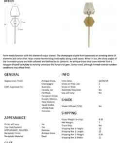 Arteriors Home Gemma Sconce Champagne New Arrivals 15 Arteriors Home Gemma Sconce Champagne New Arrivals