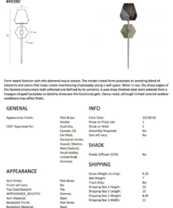 Arteriors Home Gemma Sconce Smoke New Arrivals