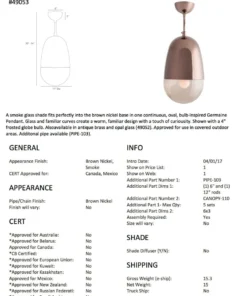 Arteriors Home Germaine Pendant Brown Nickel New Arrivals 10 Arteriors Home Germaine Pendant Brown Nickel New Arrivals
