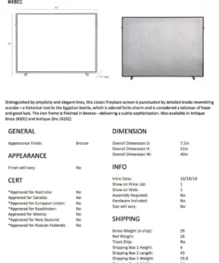 Arteriors Home Gita Fireplace Screen Bronze New Arrivals