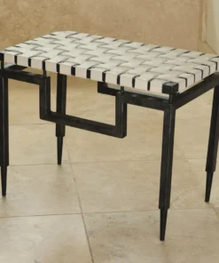 Global Views Iron And Leather Bench New Arrivals