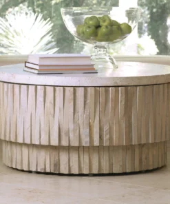 Global Views Round Teeter Totter Stone Cocktail Table New Arrivals 5 Global Views Round Teeter Totter Stone Cocktail Table New Arrivals