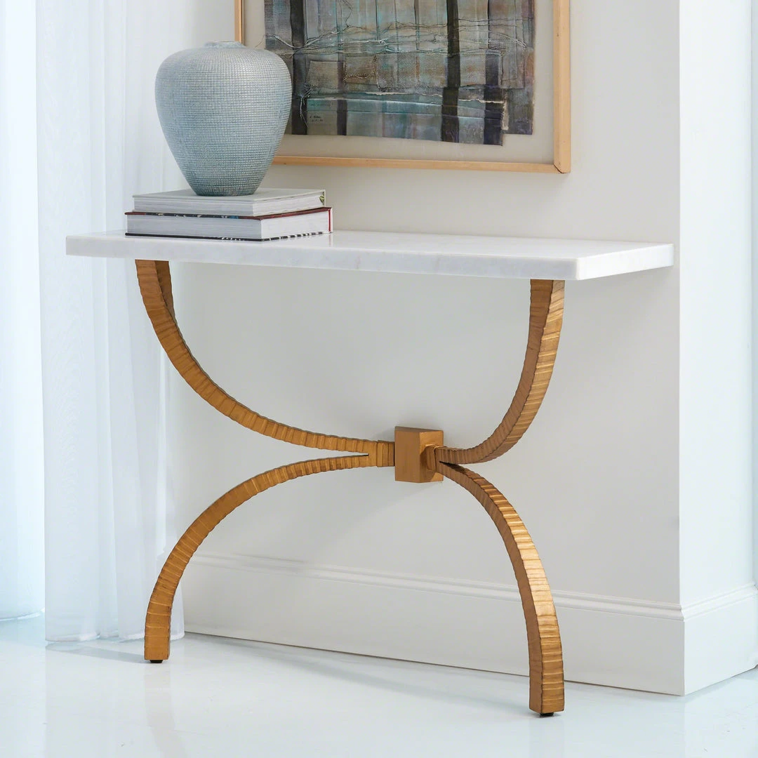 Global Views New Arrivals Teton Console Gold 2 Global Views New Arrivals Teton Console Gold
