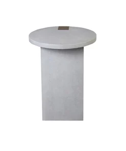 Worlds Away New Arrivals Harrington Side Table Light Grey