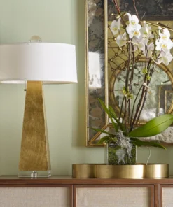 Worlds Away Jill Table Lamp Gold Leaf