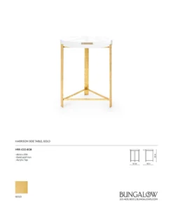 Bungalow 5 New Arrivals Harrison Side Table Gold