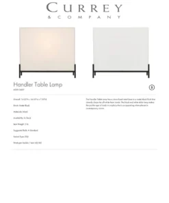 Currey And Company Handler Table Lamp