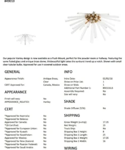 Arteriors Home Hanley Flush Mount Brass