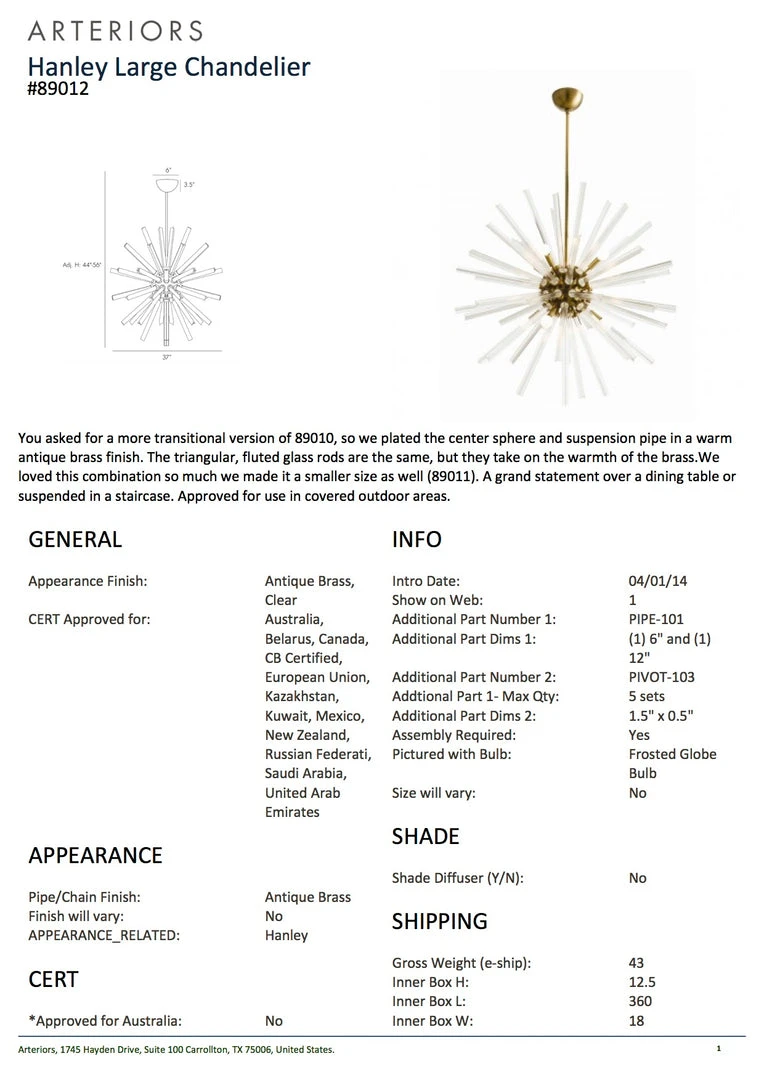 Arteriors Home Hanley Chandelier Antique Brass New Arrivals 7 Arteriors Home Hanley Chandelier Antique Brass New Arrivals