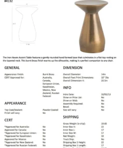 Arteriors Home New Arrivals Haven Accent Table