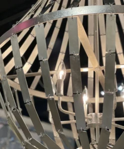 Worlds Away Serafina Chandelier Silver Leaf