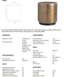 Arteriors Home New Arrivals Hightower Side Table