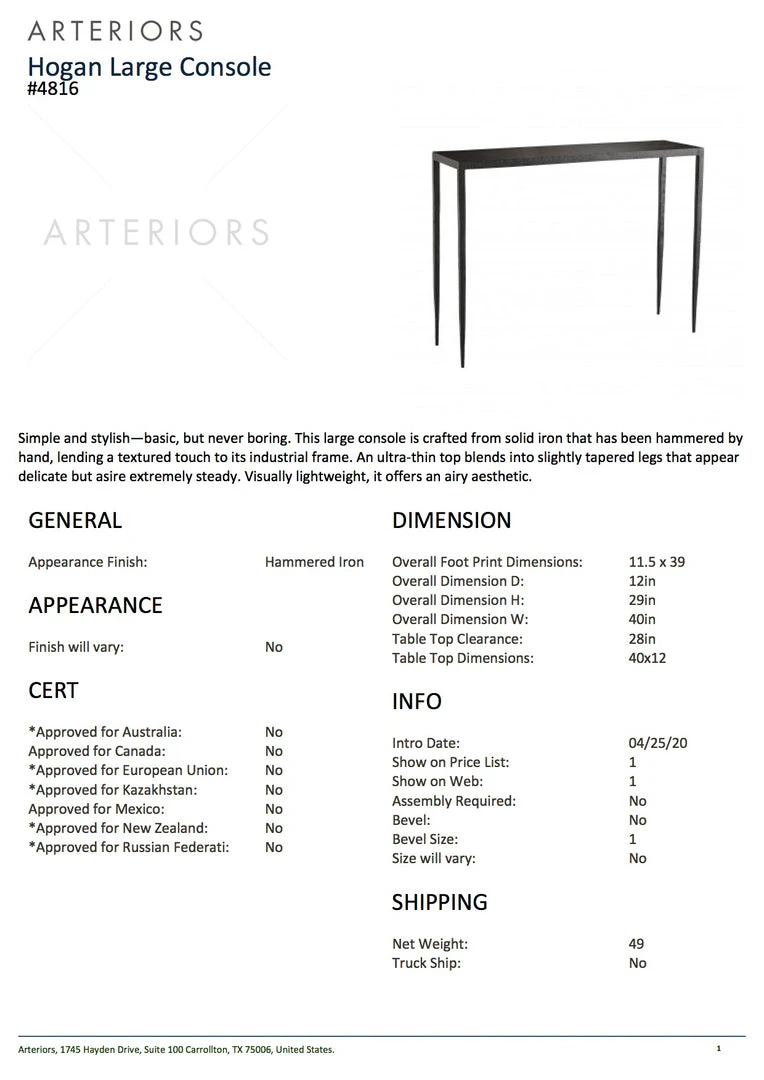 Arteriors Home Hogan Large Console New Arrivals 5 Arteriors Home Hogan Large Console New Arrivals