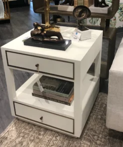 Bungalow 5 Carmen 2 Drawer Side Table White 10 Bungalow 5 Carmen 2 Drawer Side Table White