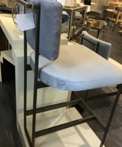 Worlds Away New Arrivals Baylor Counter Stool Bronze And Grey Velvet 5 Worlds Away New Arrivals Baylor Counter Stool Bronze And Grey Velvet