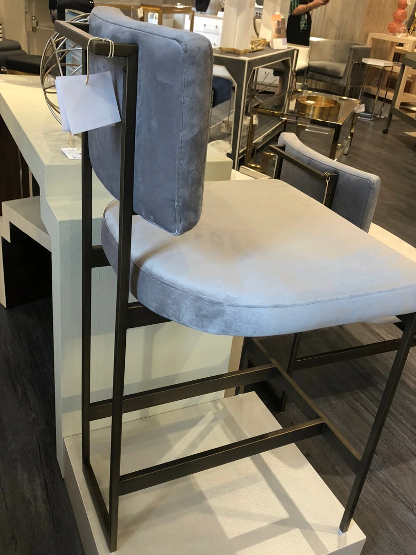 Worlds Away New Arrivals Baylor Counter Stool Bronze And Grey Velvet 3 Worlds Away New Arrivals Baylor Counter Stool Bronze And Grey Velvet