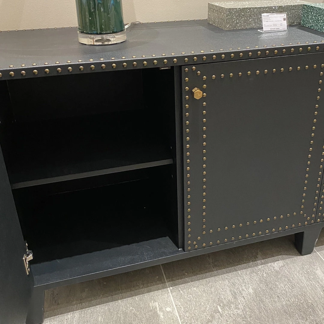 Made Goods Turner 2 Door Buffet Dark Navy Linen 2 Made Goods Turner 2 Door Buffet Dark Navy Linen